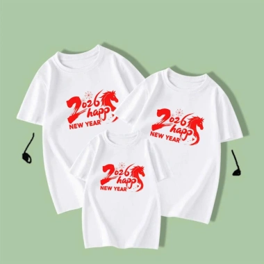 Áo thun tết 2.026 cotton mịn mát, áo thun gia đình tết 2.026 - Giá chỉ 30.000đ đồng phục Anh Nga