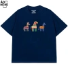 Áo Thun Tết 2.026 Form Rộng Cotton 230gsm In 3 Con Ngựa Giả Thêu Đặt Theo Yêu Cầu 3