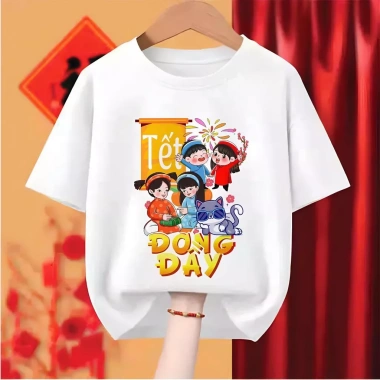Áo thun tết 2.026 gia đình cotton mềm mịn thoáng mát, đẹp du xuân giá 56.700 VND 2
