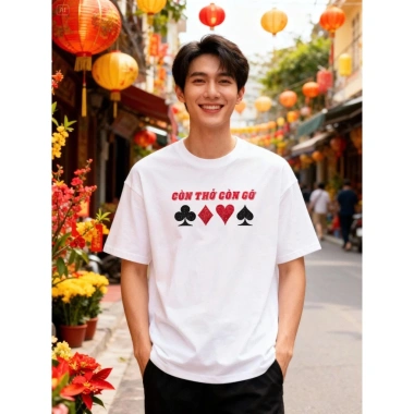 Áo Thun Tết 2.026 Kim Tuyến Còn Thở Còn Gỡ - Cặp Đôi Nam Nữ Form Rộng Cotton 100% Mềm Thoáng