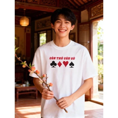 Áo Thun Tết 2.026 Kim Tuyến Còn Thở Còn Gỡ - Cặp Đôi Nam Nữ Form Rộng Cotton 100% Mềm Thoáng