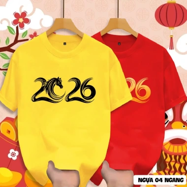 Áo thun tết 2.026 mẫu Hông Lì Xì Cắn Á - Đồng phục gia đình họa tiết đẹp, thoáng mát, size 6‑90kg, giá ưu đãi 45.080₫