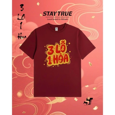 Áo Thun Tết 2.026 STAYTRUE Unisex Nam Nữ Cotton 210GSM - Giá chỉ 258.300 VND