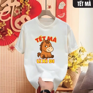 Áo Thun Tết 2.026 Unisex Nam Nữ Cổ Tròn Co Giãn, Hình In Sắc Nét, Giá 99.000đ 3