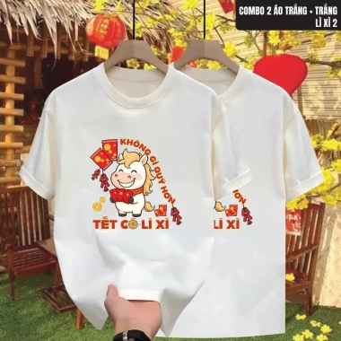 Áo Thun Tết 2.026 Unisex Nam Nữ CVC Cá Sấu Co Giãn – Lì Xì Du Xuân Giá 109k 10