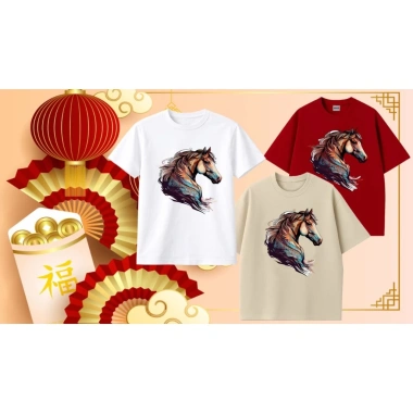 Áo thun Tết BÍNH NGỌ unisex và babytee 3 màu áo phông ngày xuân 2.026 giá 87.220₫ Modmen