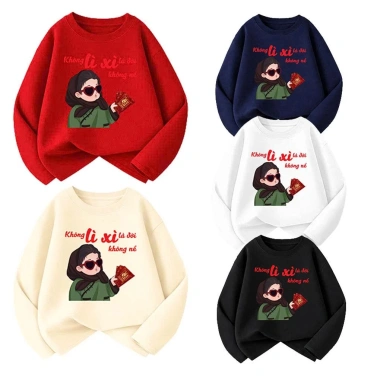 Áo thun Tết dài tay 2.026 Unisex nam nữ, size 8‑97kg, in hình, giá 129.000₫