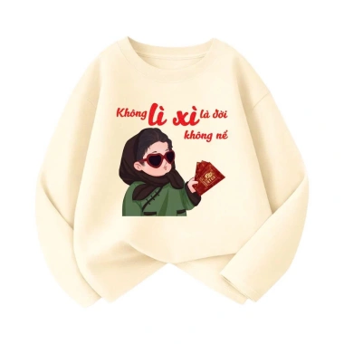 Áo thun Tết dài tay 2.026 Unisex nam nữ, size 8‑97kg, in hình, giá 129.000₫
