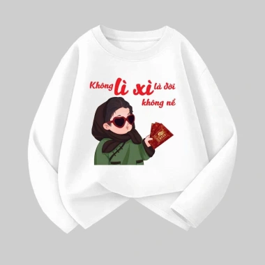 Áo thun Tết dài tay 2.026 Unisex nam nữ, size 8‑97kg, in hình, giá 129.000₫