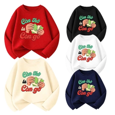 Áo thun Tết dài tay unisex cotton mềm mát size 8-97kg - Giá chỉ 129.000 VND