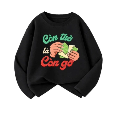 Áo thun Tết dài tay unisex cotton mềm mát size 8-97kg - Giá chỉ 129.000 VND 3 Áo thun Tết dài tay unisex cotton mềm mát size 8-97kg - Giá chỉ 129.000 VND 3