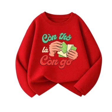 Áo thun Tết dài tay unisex cotton mềm mát size 8-97kg - Giá chỉ 129.000 VND