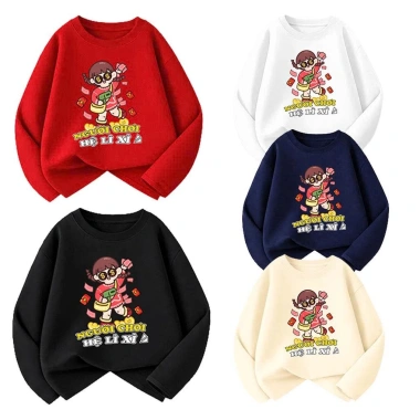 Áo thun Tết dài tay unisex hệ Lì Xì cotton mềm mát size 8-97kg - Giá chỉ 129k