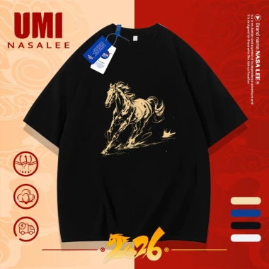 Áo thun Tết NASA - Ngựa phi nước đại, thời trang nam nữ, cotton thoải mái, chỉ 130k