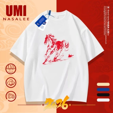 Áo thun Tết NASA - Ngựa phi nước đại, thời trang nam nữ, cotton thoải mái, chỉ 130k