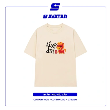 Áo Thun Tết Oversize Lì Xì Điii Cổ Tròn Unisex - Giá 180.000đ | SAVATAR.ST