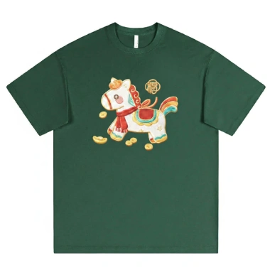 Áo Thun Tết Unisex In Ngựa May Mắn Form Rộng Dễ Thương Giá 179k 4