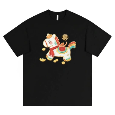 Áo Thun Tết Unisex In Ngựa May Mắn Form Rộng Dễ Thương Giá 179k 9