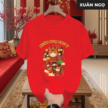 Áo Thun Unisex Tết 2.026 Xuân Ngọ Cổ Tròn Vải Mềm Mịn In Sắc Nét Mặc Đẹp Đi Chơi 109k 10 Áo Thun Unisex Tết 2.026 Xuân Ngọ Cổ Tròn Vải Mềm Mịn In Sắc Nét Mặc Đẹp Đi Chơi 109k 10