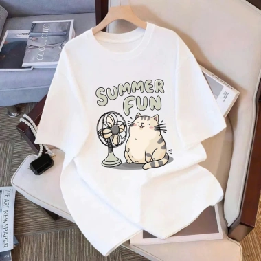 Áo thun unisex WETEE UX30 hình mèo dễ thương, dáng oversized, giảm giá còn 205.000 VND