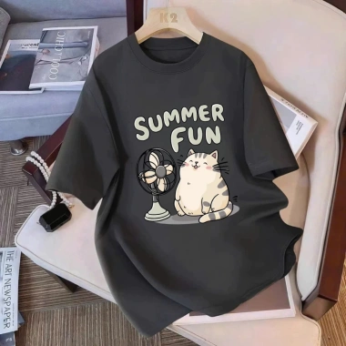 Áo thun unisex WETEE UX30 hình mèo dễ thương, dáng oversized, giảm giá còn 205.000 VND