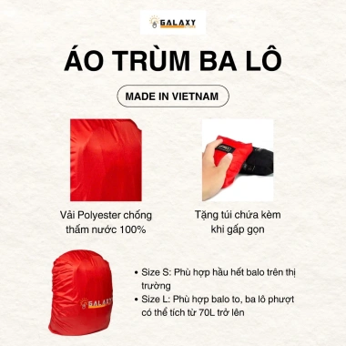 Áo Trùm Balo Chống Nước Cao Cấp GSABL03 Galaxy Store Khó Bám Bẩn Dễ Vệ Sinh Tặng Túi Nhỏ Khi Gấp Gọn Giá 99.000đ