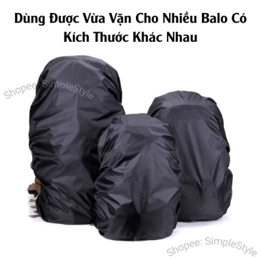 Áo Trùm Balo Chống Nước Đi Mưa Thể Tích Lớn Bền Đẹp Gấp Gọn Tiện Lợi Giá 38.500 VND