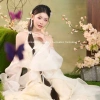 Áo yếm lụa màu be ánh vàng họa tiết hoa sen – Đồ Tết sang trọng, giá 228.000 VNĐ 6