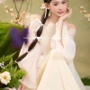 Áo yếm lụa màu be ánh vàng họa tiết hoa sen – Đồ Tết sang trọng, giá 228.000 VNĐ 8