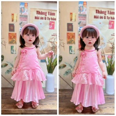 Áo yếm tơ Tết + chân váy lụa bóng mềm mịn, tặng mấn, giá ưu đãi 149.000 VND 7
