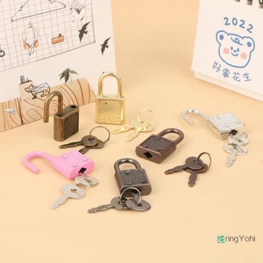 AringYohi 1 Bộ Ổ Khóa Hình Chữ Nhật Khóa Chìa Du Lịch, Hộp Trang Sức, Vali – 19.910₫
