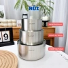 Âu inox Chockmen nắp đậy 10-12-14cm - Đựng nước sốt, nước chấm, bảo quản tủ lạnh, chỉ 259.000