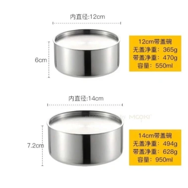 Âu inox Chockmen nắp đậy 10-12-14cm - Đựng nước sốt, nước chấm, bảo quản tủ lạnh, chỉ 259.000
