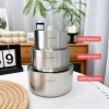 Âu inox Chockmen nắp đậy 10-12-14cm - Đựng nước sốt, nước chấm, bảo quản tủ lạnh, chỉ 259.000 10