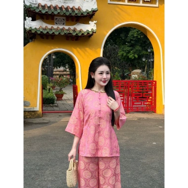 Bà Ba Nữ Gấm Cao Cấp Form Suông Thanh Lịch - Mặc Lễ Tết, Đi Chùa, Du Xuân