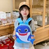 Ba lô cá mập hoạt hình dễ thương, nhẹ rộng rãi, chất lượng cao cho trẻ – du lịch, đi học, phiêu lưu 9