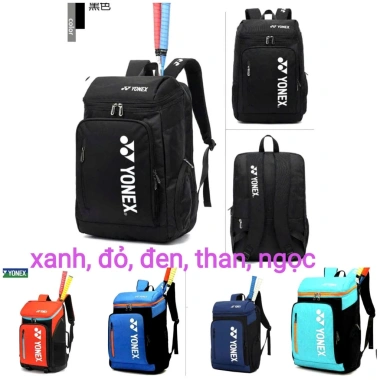 Ba lô cầu lông YO.NEX thể thao kích thước lớn, vải gai dù cao cấp, ngăn giày riêng, nắp đậy - giảm giá 386.000₫