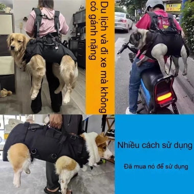 Ba lô chó đa chức năng - Túi xách thú cưng di động, dây đai an toàn, giảm 18% 5
