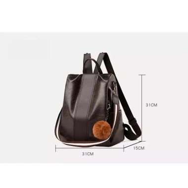 Ba lô chống trộm cao cấp sang trọng, sức chứa lớn, đeo chéo, da PU mềm có móc treo – 189.000₫