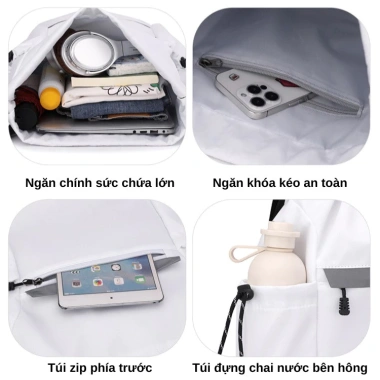 Ba lô dây rút thể thao mẫu 2.026 dung lượng lớn, Pickleball, cầu lông, du lịch - Giá 194.900