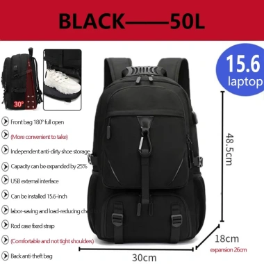 Ba lô du lịch 17 inch, sức chứa lớn mở rộng, cổng USB, đa năng công sở và ngoài trời - 625.320₫