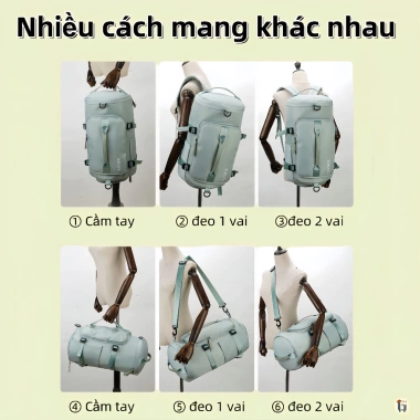 Ba lô du lịch đa năng vải Oxford, có ngăn giày, túi gym và học, giá chỉ 190.000₫
