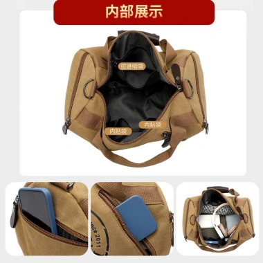 Ba lô du lịch & gym canvas siêu bền, sức chứa lớn cho nam nữ - 326.127₫ 5