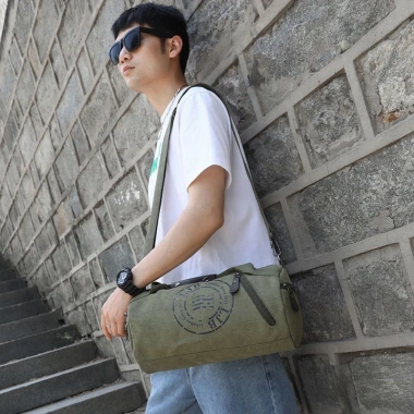 Ba lô du lịch & gym canvas siêu bền, sức chứa lớn cho nam nữ - 326.127₫ 8