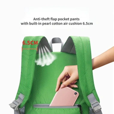 Ba Lô Du Lịch Siêu Nhẹ Chống Thấm Nước, Gấp Đa Năng, Dung Tích Lớn, Thích Hợp Đi Bộ Đường Dài và Thể Thao 7