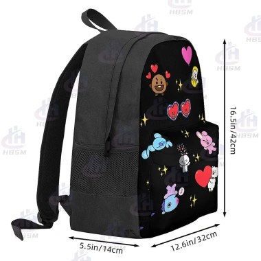 Ba lô học sinh BT21 BTS - Sức chứa lớn, thiết kế đơn giản, phù hợp cho trường học, du lịch, leo núi - 421.593 VND 3 Ba lô học sinh BT21 BTS - Sức chứa lớn, thiết kế đơn giản, phù hợp cho trường học, du lịch, leo núi - 421.593 VND 3