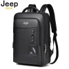 Ba lô Jeep Buluo nam da thật 15.6 da bò đen, chất lượng cao du lịch văn phòng, giá 981.720