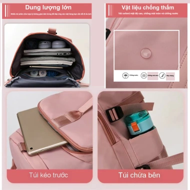 Ba lô kiêm túi du lịch đa năng, ngăn giày, vải Oxford, thích hợp học, thể thao, giá giảm 150.888đ