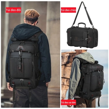 Ba lô leo núi đa năng 35-80L chống thấm nước, ngăn giày, ngăn laptop 17 inch 580k