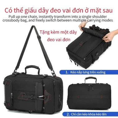 Ba lô leo núi đa năng 35-80L chống thấm nước, ngăn giày, ngăn laptop 17 inch 580k